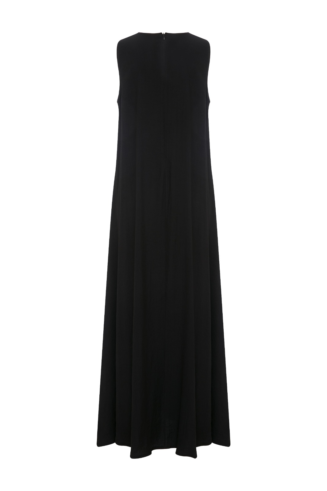 CLARA  Cupra Fabric Black Maxi Dress